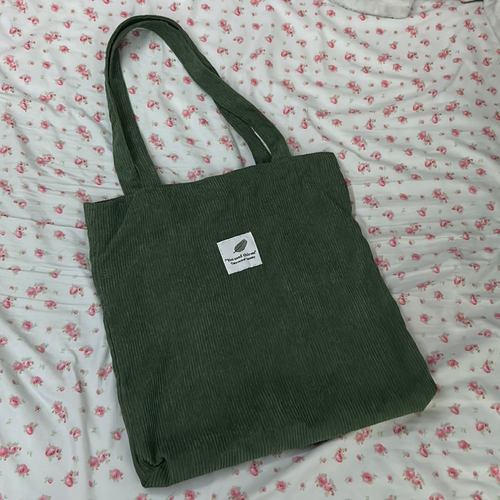 Dark Green Tote Bag